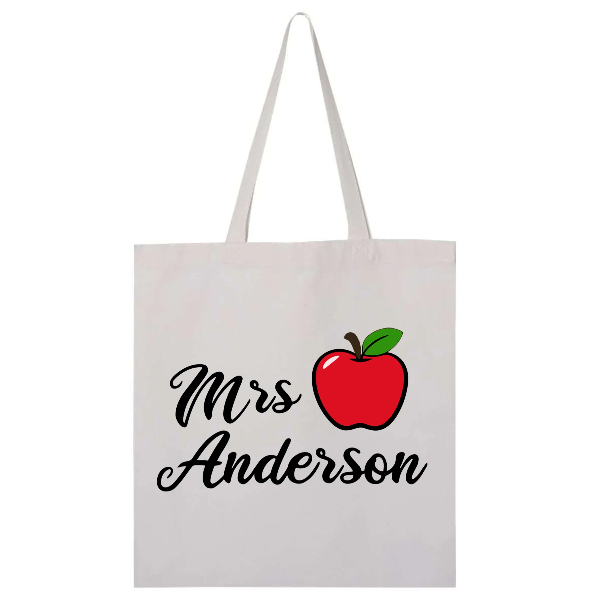 Custom Teacher Personalized Name Tote Bag - Front