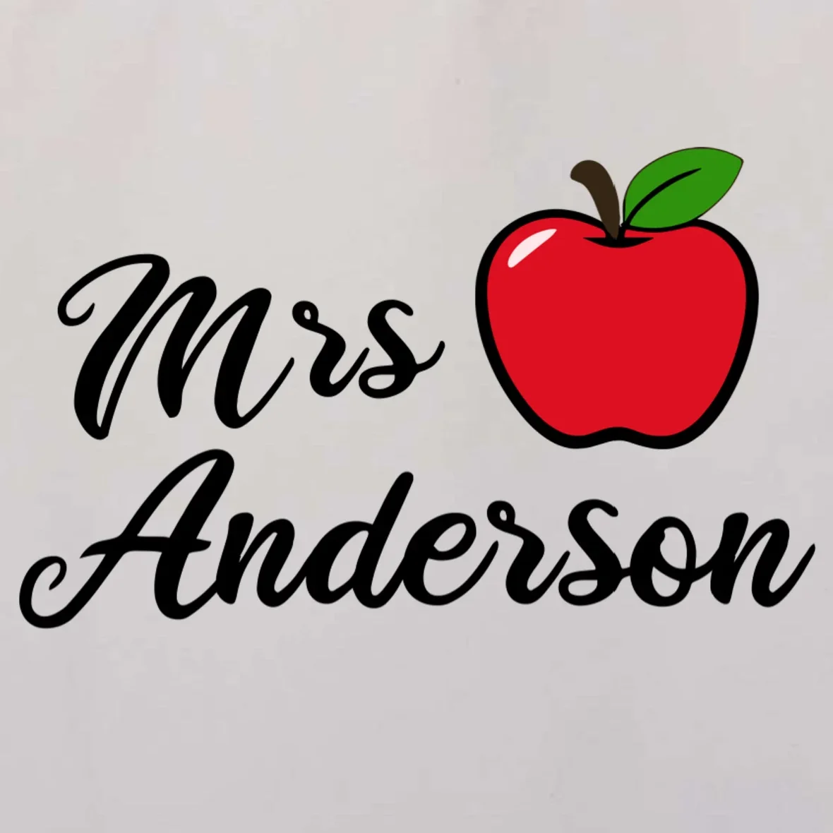 Custom Teacher Personalized Name Tote Bag - Front - Close-up