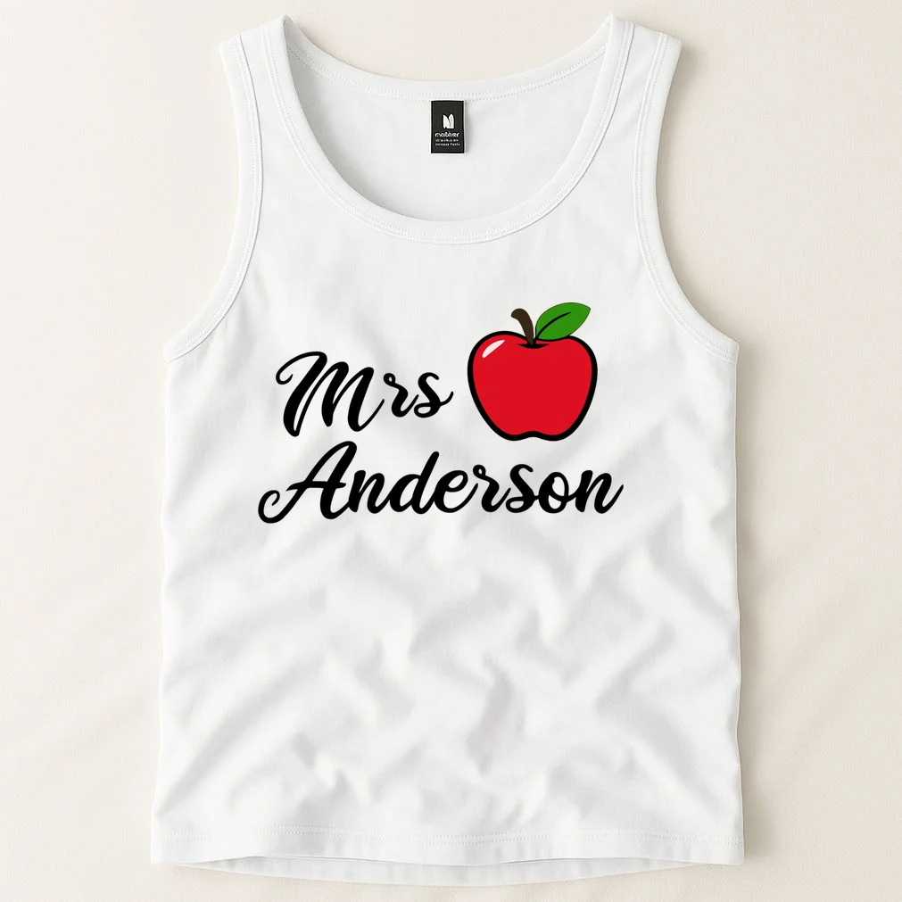 Custom Teacher Personalized Name Tank Top - Front 1