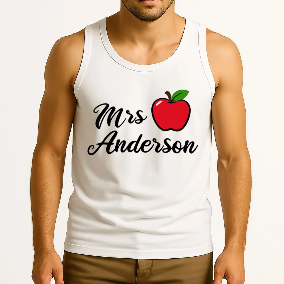 Custom Teacher Personalized Name Tank Top - Front 2