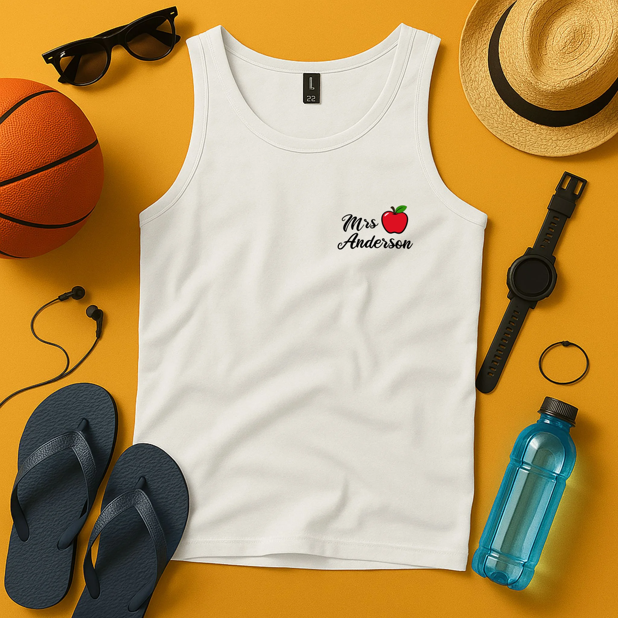 Custom Teacher Personalized Name Tank Top - Front 3