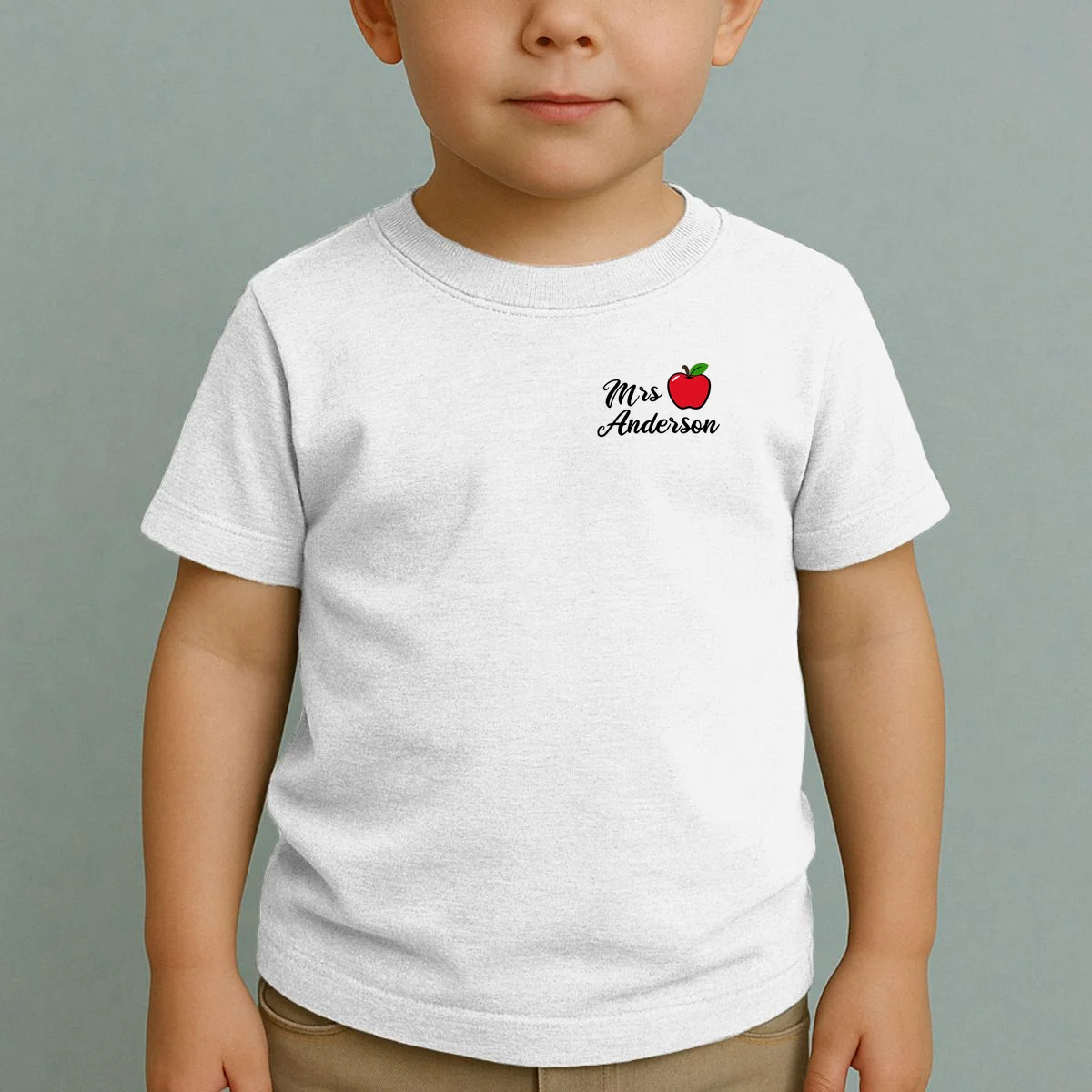 Custom Teacher Personalized Name Toddler T-Shirt - Front 1