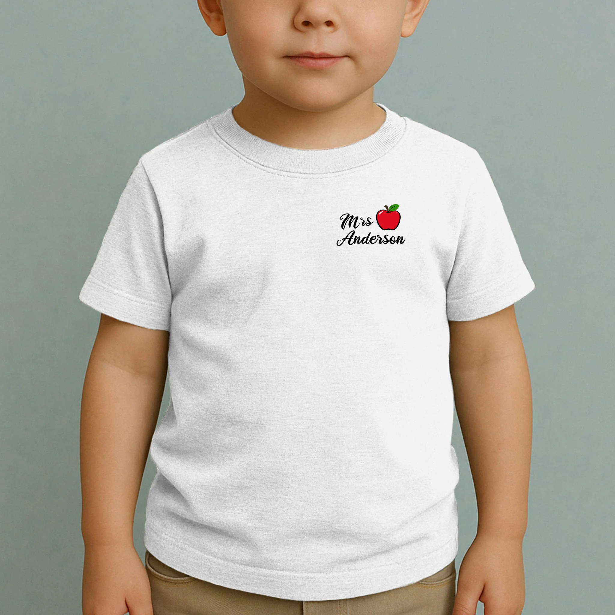 Custom Teacher Personalized Name Toddler T-Shirt - Front 1