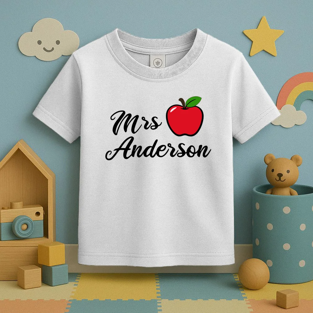 Custom Teacher Personalized Name Toddler T-Shirt - Front 2