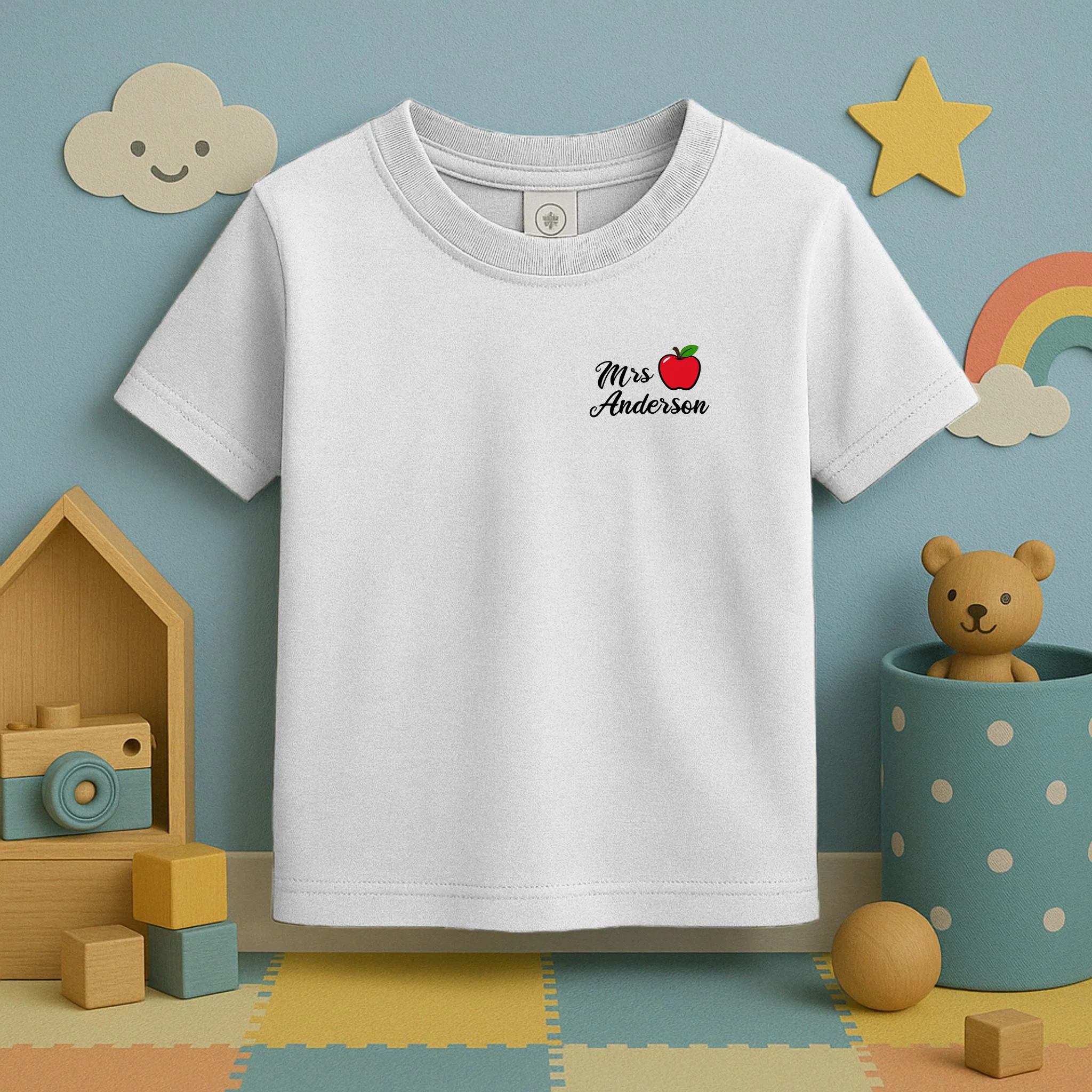 Custom Teacher Personalized Name Toddler T-Shirt - Front 2