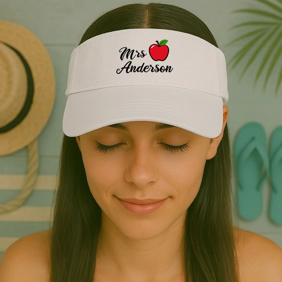 Custom Teacher Personalized Name Visor - Front 1