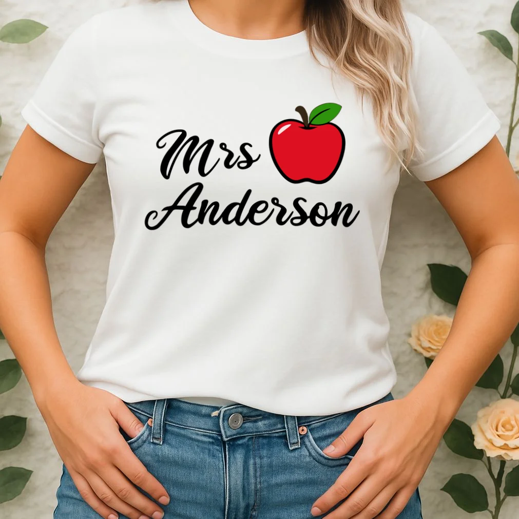 Custom Teacher Personalized Name Women's T-Shirt - Front 1