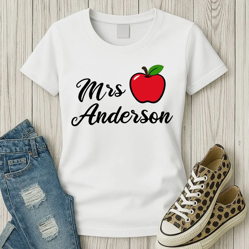 Custom Teacher Personalized Name Women's T-Shirt - Front 2