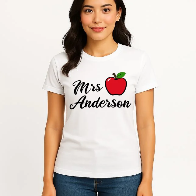 Custom Teacher Personalized Name Women's T-Shirt - Front 3