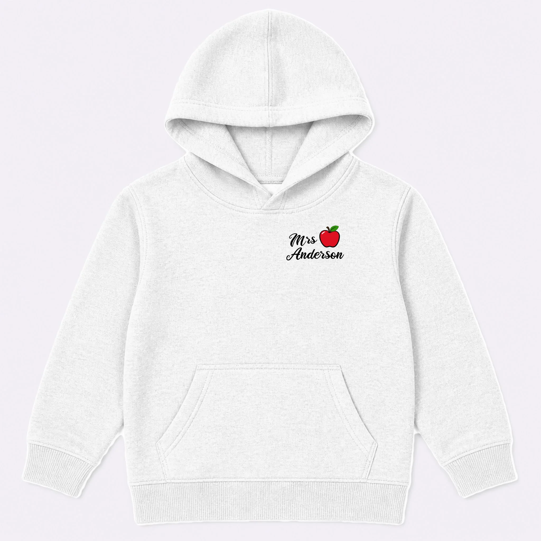 Custom Teacher Personalized Name Kids Hoodie - Front