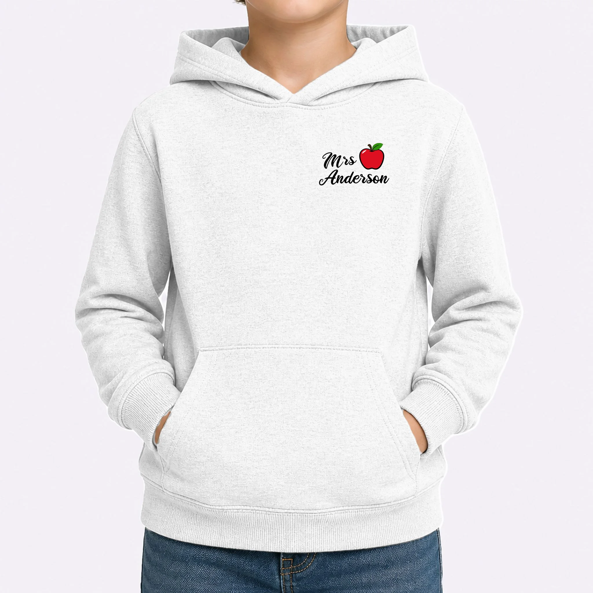 Custom Teacher Personalized Name Kids Hoodie - Front 1