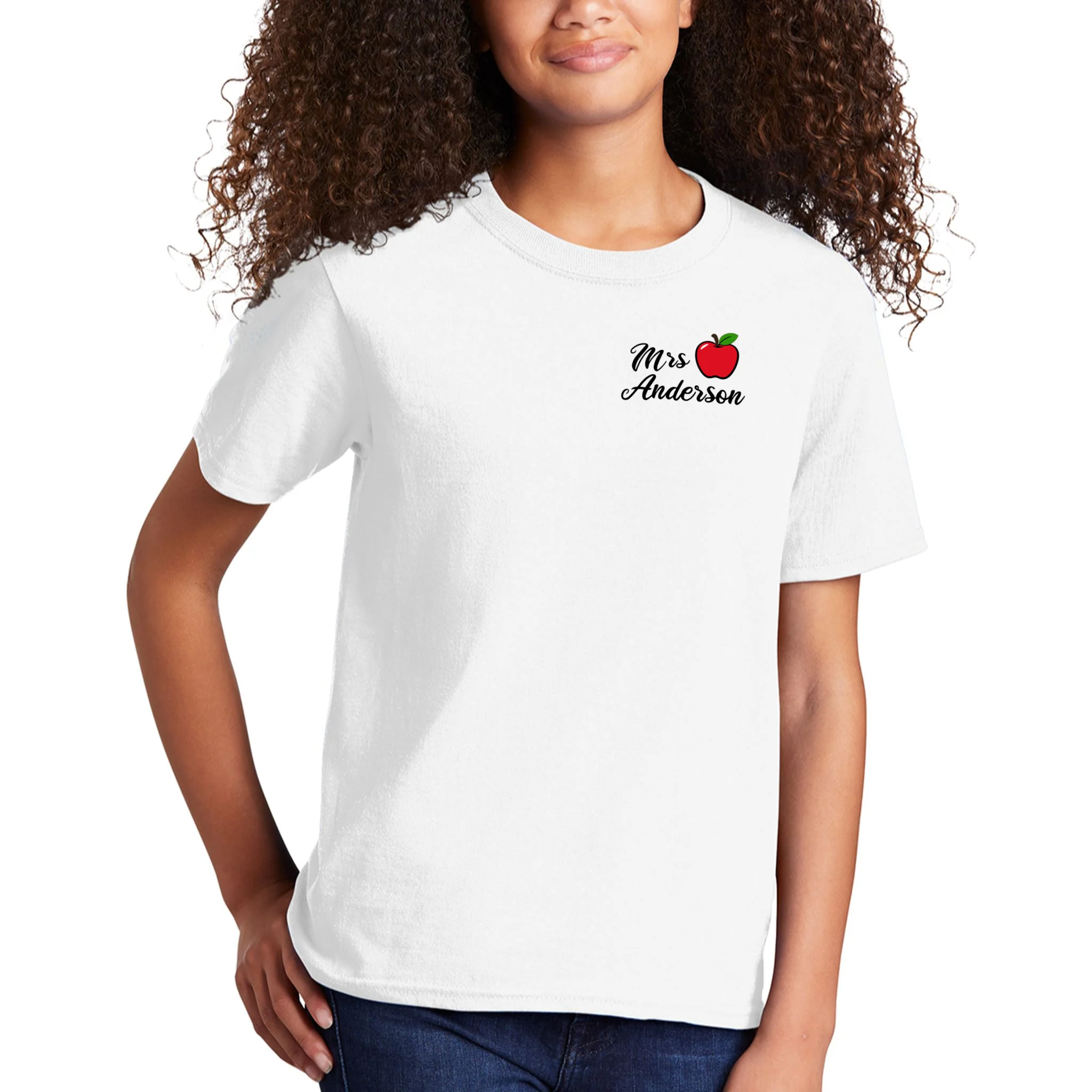 Custom Teacher Personalized Name Kids T-Shirt - Front 1