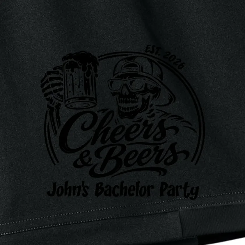 Custom Bachelor Party Skeleton Bachelor Trip Kids Shorts - Front - Close-up