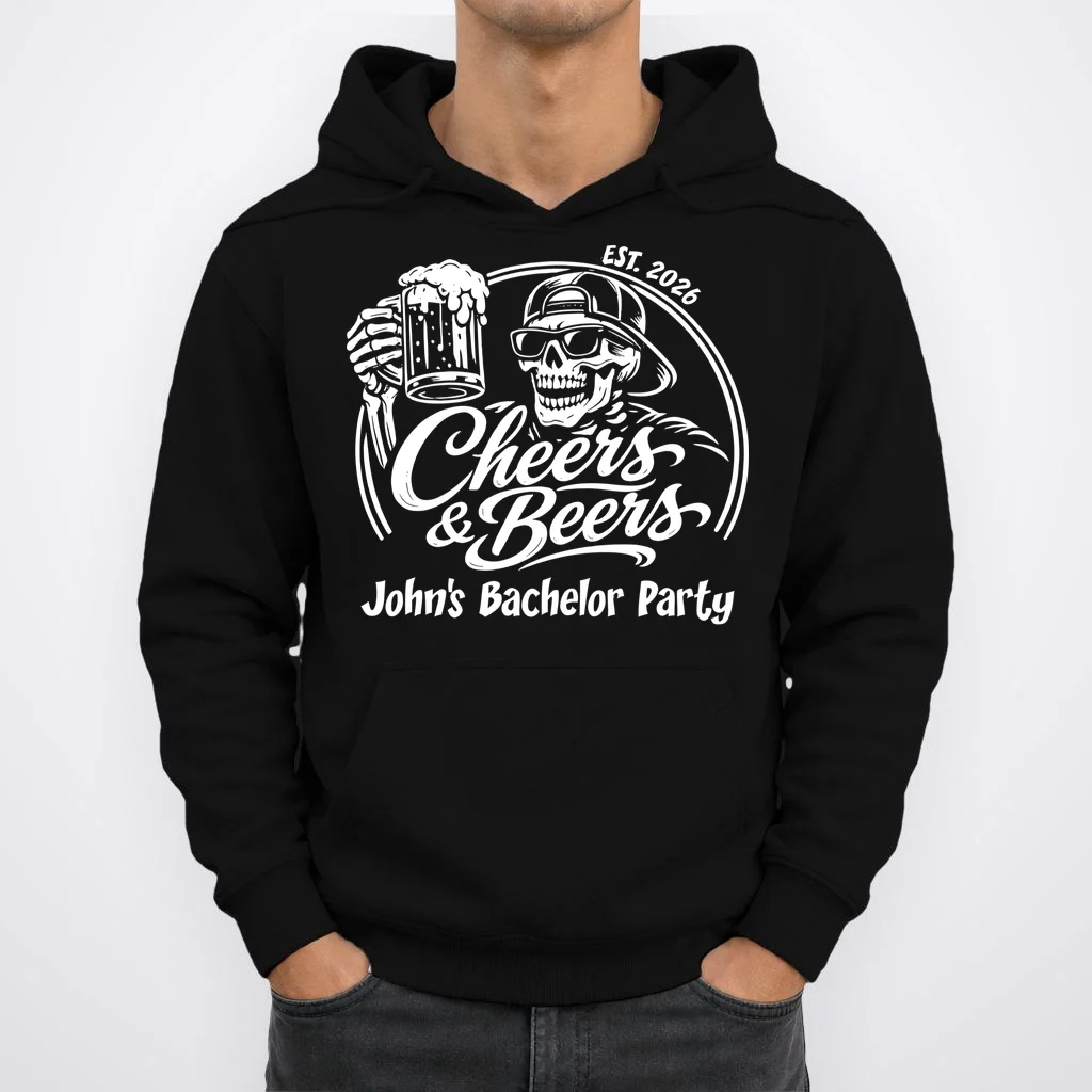Custom Bachelor Party Skeleton Bachelor Trip Hoodie - Front 1