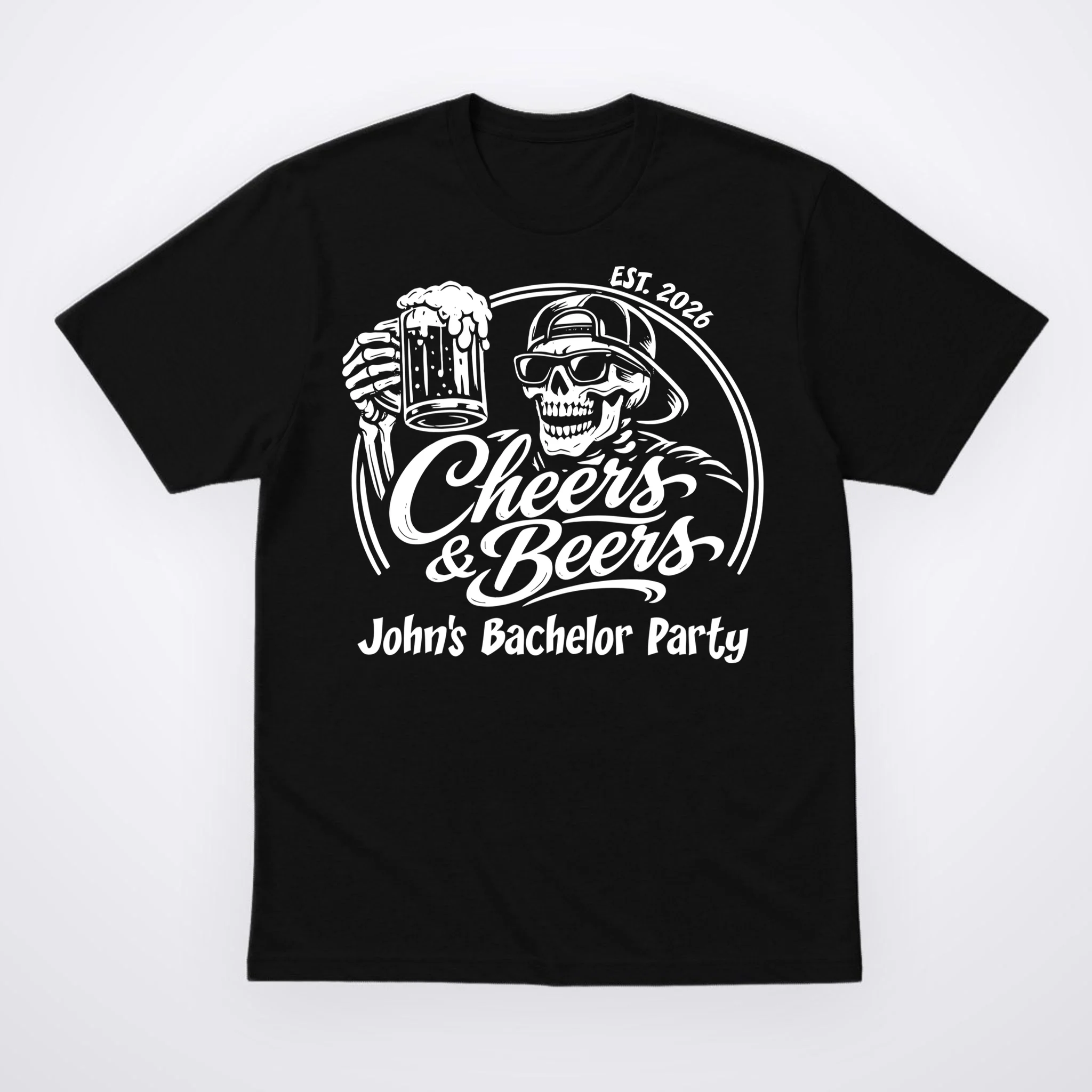 Custom Bachelor Party Skeleton Bachelor Trip Men's T-Shirt - Front