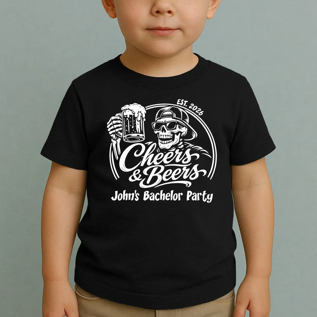 Custom Bachelor Party Skeleton Bachelor Trip Toddler T-Shirt - Front 1