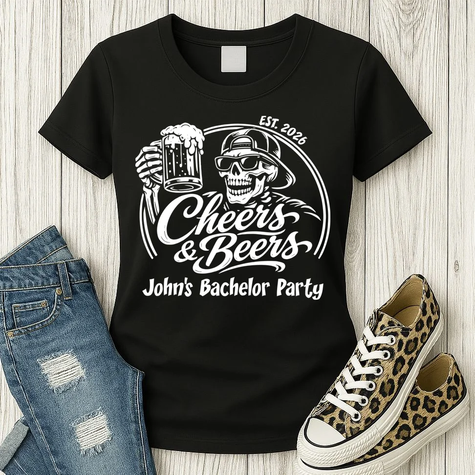 Custom Bachelor Party Skeleton Bachelor Trip Women's T-Shirt - Front 2