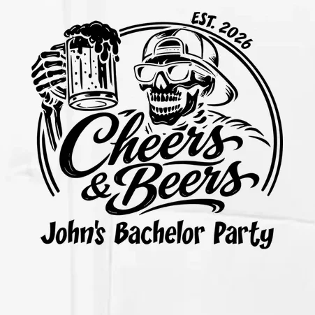 Custom Bachelor Party Skeleton Bachelor Trip Men's Chef Coat - Front - Close-up