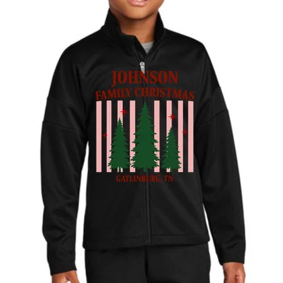Custom Personalized Holiday Family Name Kids Jacket Front