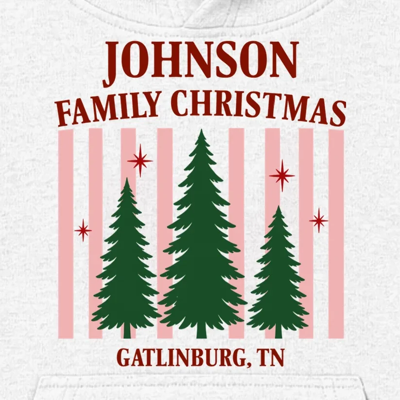 Custom Personalized Holiday Family Name Kids Hoodie - Front - Close-up