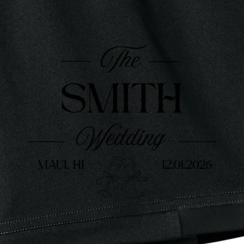 Champagne Glass Toast The Wedding Name, Location, Date Kids Shorts - Front - Close-up