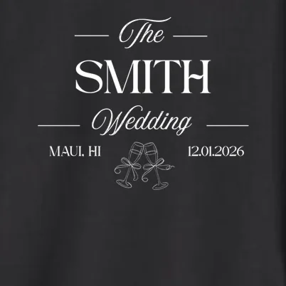Champagne Glass Toast The Wedding Name, Location, Date Men's Button Up - Front - Close-up