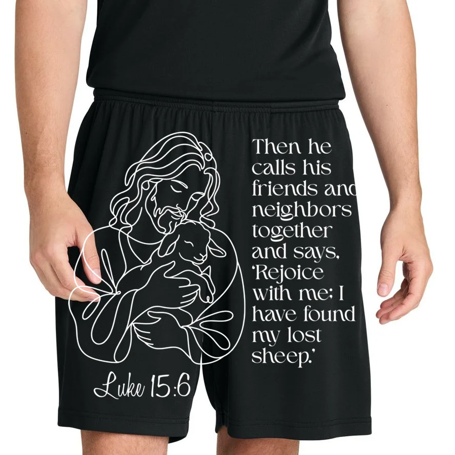 Christian Jesus and Lamb Custom Verse Custom Bible Chapter Men's Shorts - Front 1