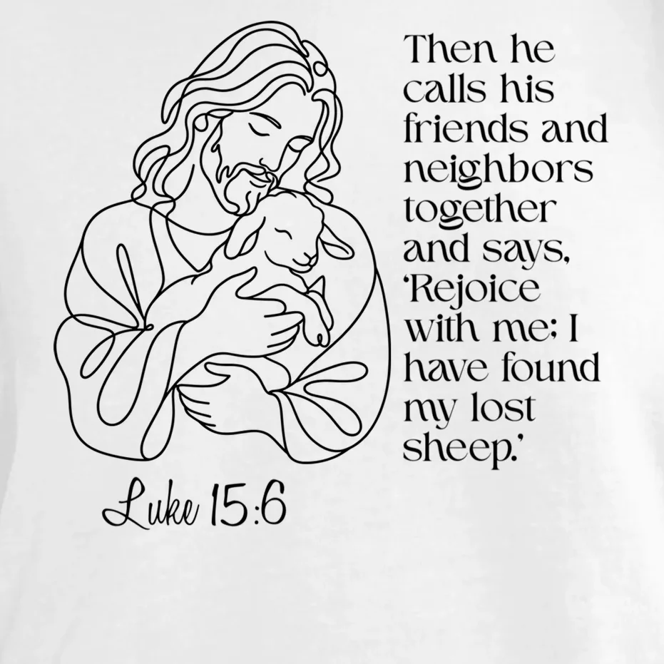 Christian Jesus and Lamb Custom Verse Custom Bible Chapter T-Shirt - Front - Close-up