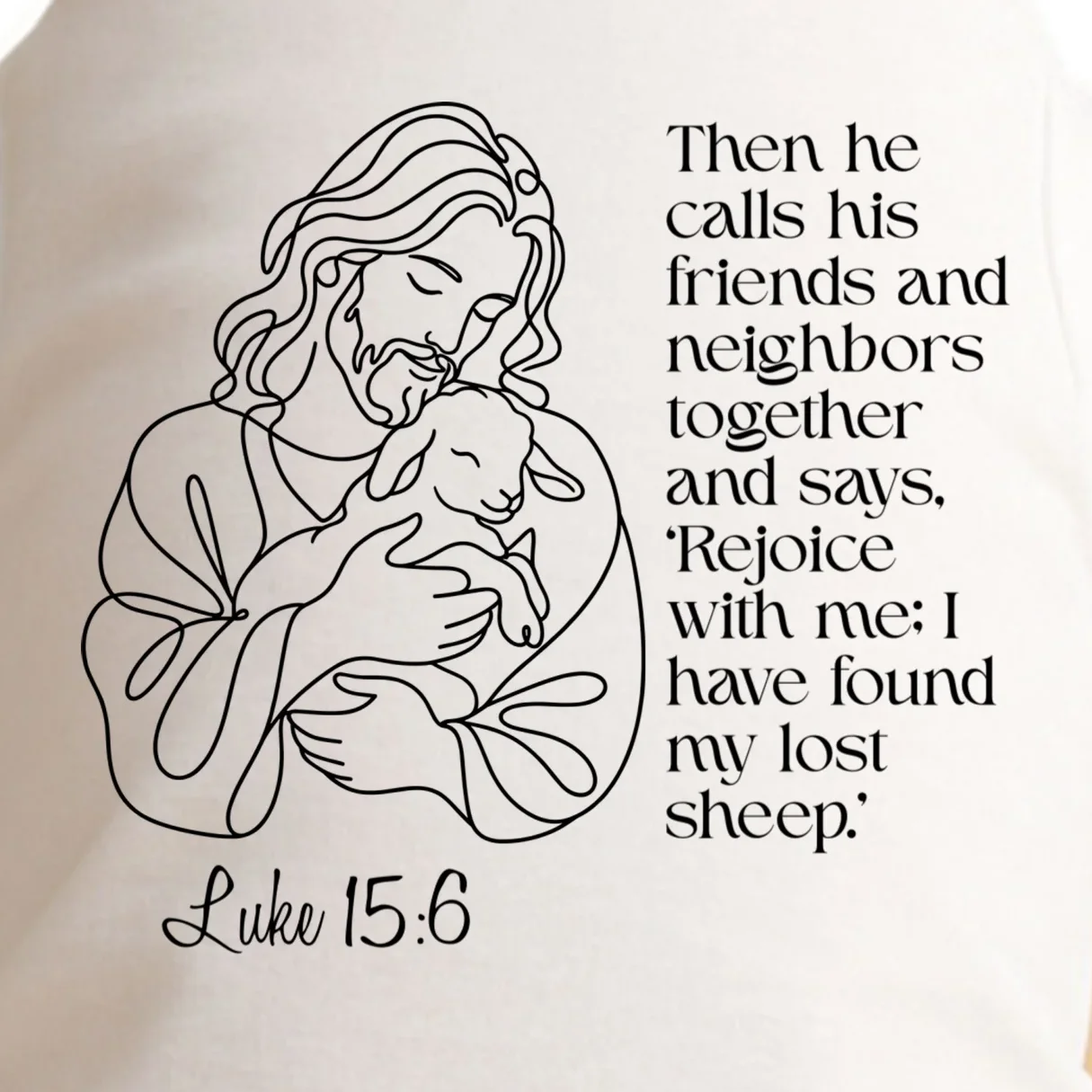 Christian Jesus and Lamb Custom Verse Custom Bible Chapter Doggie Tank - Front - Close-up
