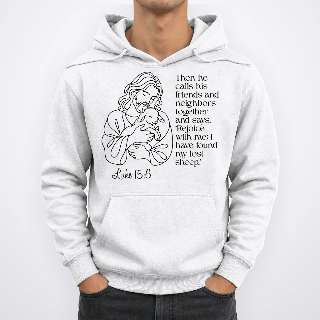 Christian Jesus and Lamb Custom Verse Custom Bible Chapter Hoodie - Front 1