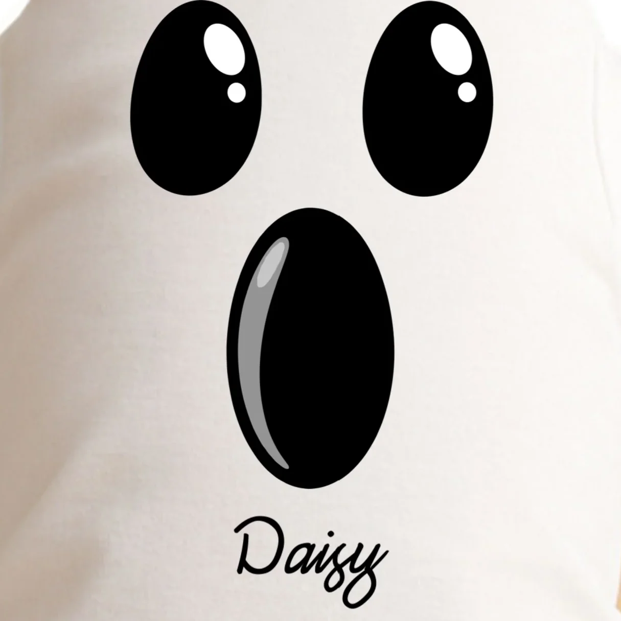 Custom Ghost Personalized Halloween Doggie Tank - Front - Close-up