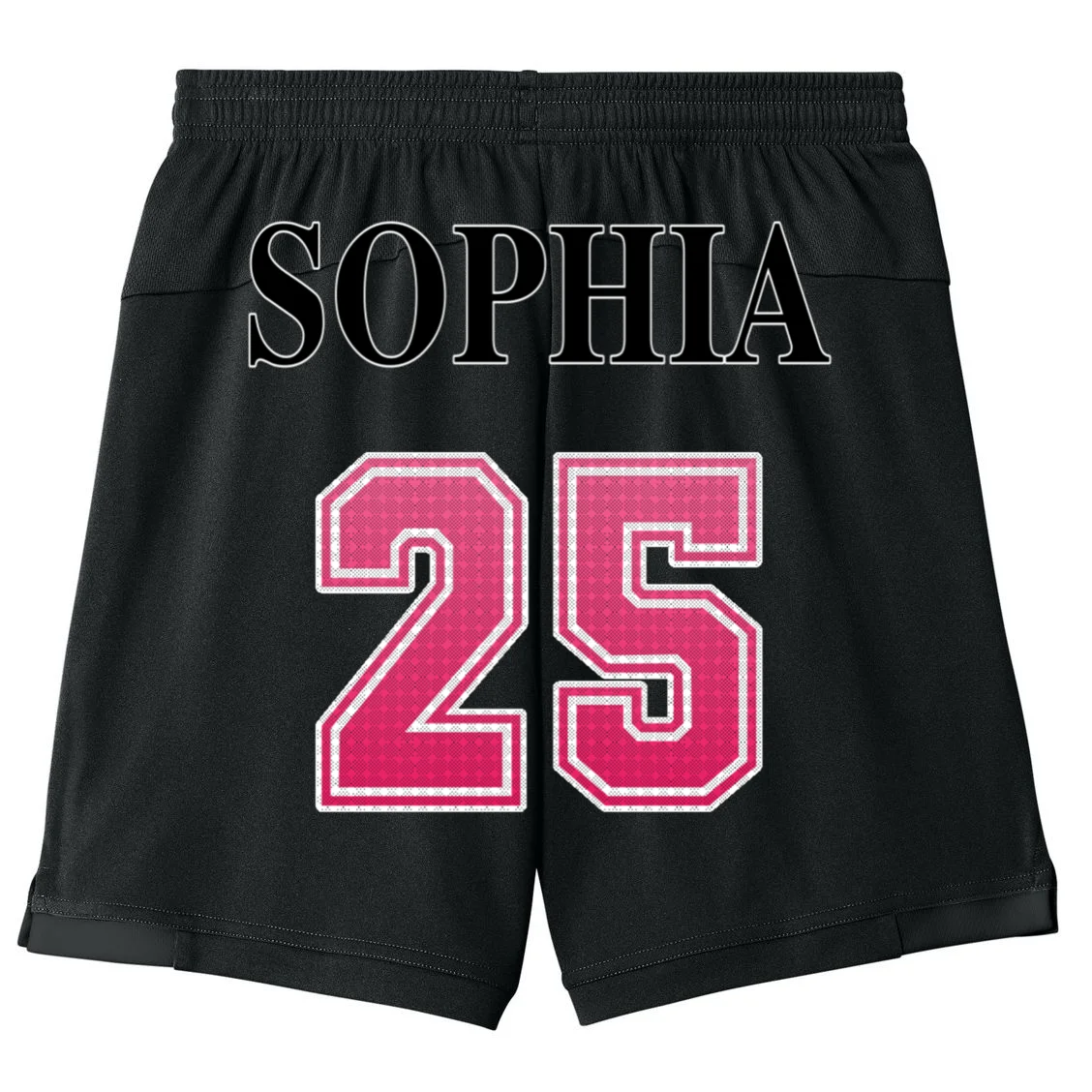 Custom Pink Out Volleyball Jersey - Personalized Name & Number Kids Shorts - Back