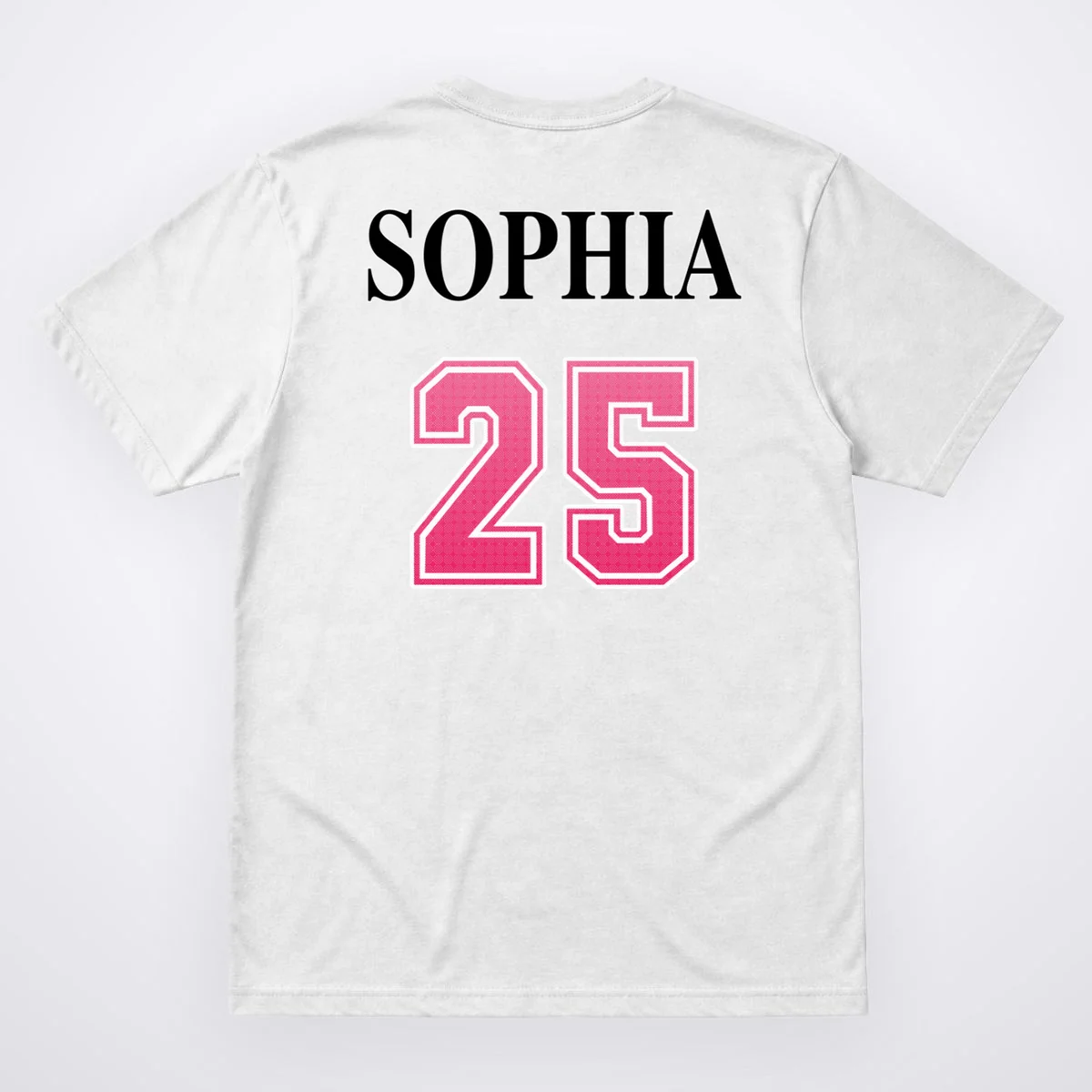 Custom Pink Out Volleyball Jersey - Personalized Name & Number Men's T-Shirt - Back