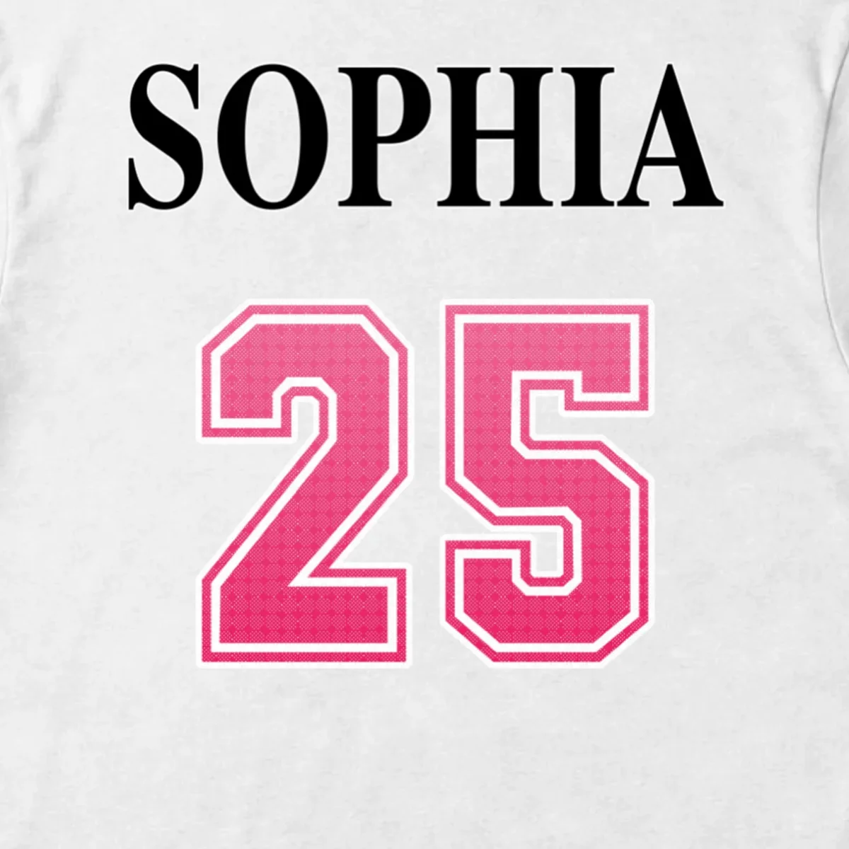 Custom Pink Out Volleyball Jersey - Personalized Name & Number Men's T-Shirt - Back - Close-up