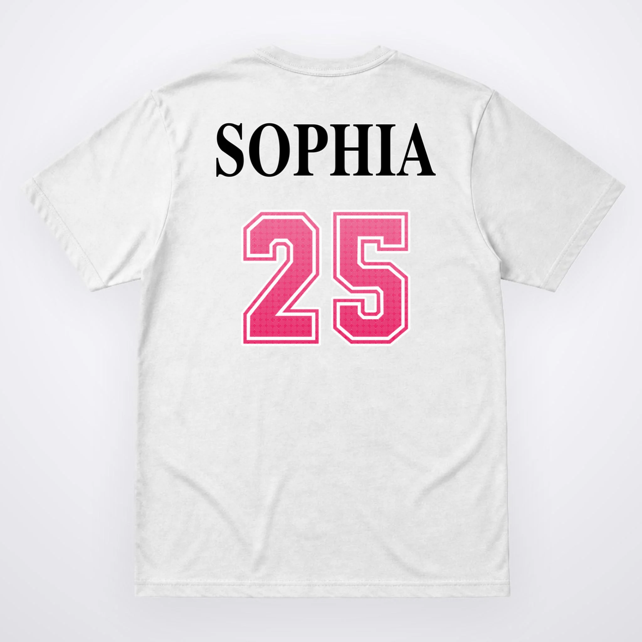 Custom Pink Out Volleyball Jersey - Personalized Name & Number Men's T-Shirt - Back