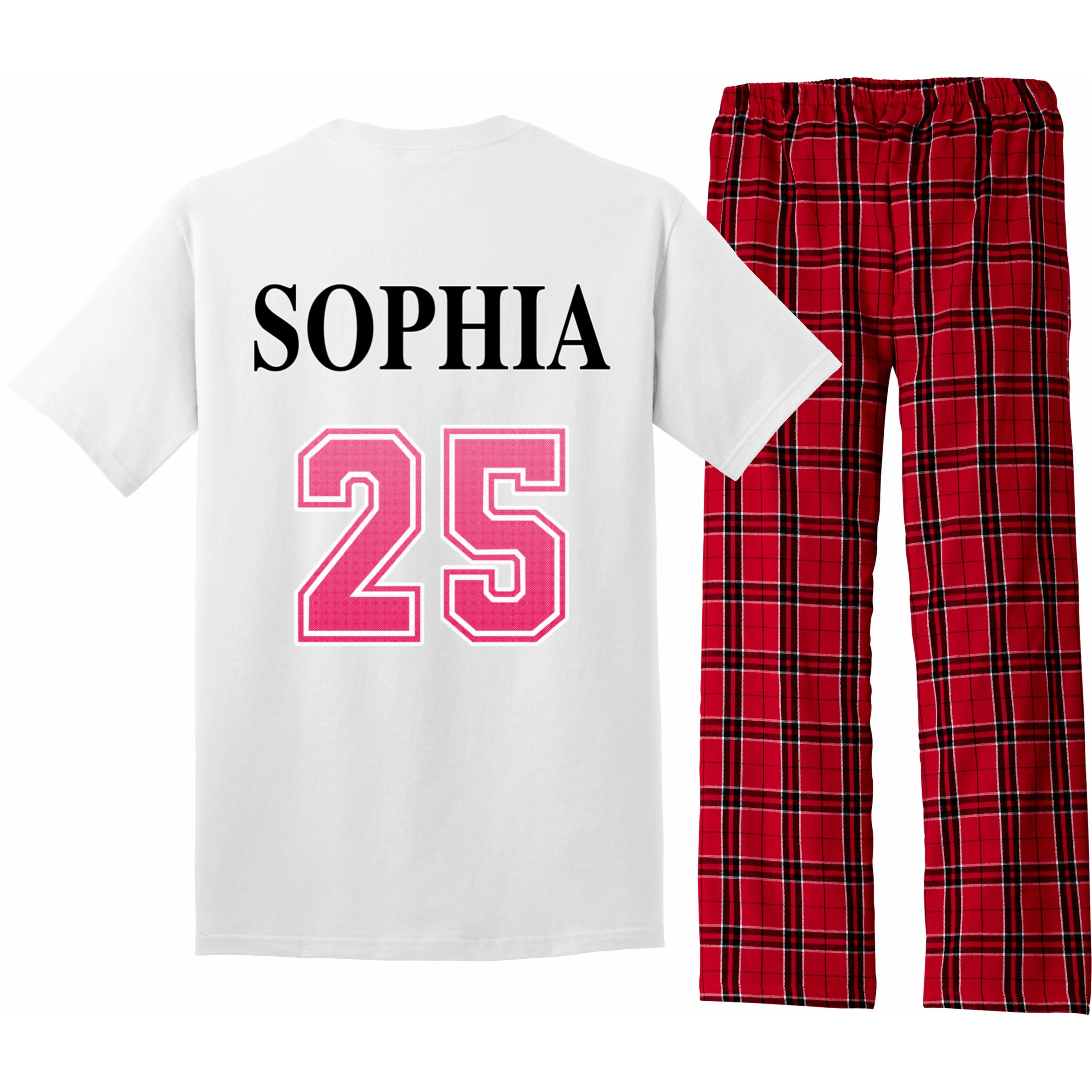 Custom Pink Out Volleyball Jersey - Personalized Name & Number Men's Pajamas - Back - Close-up