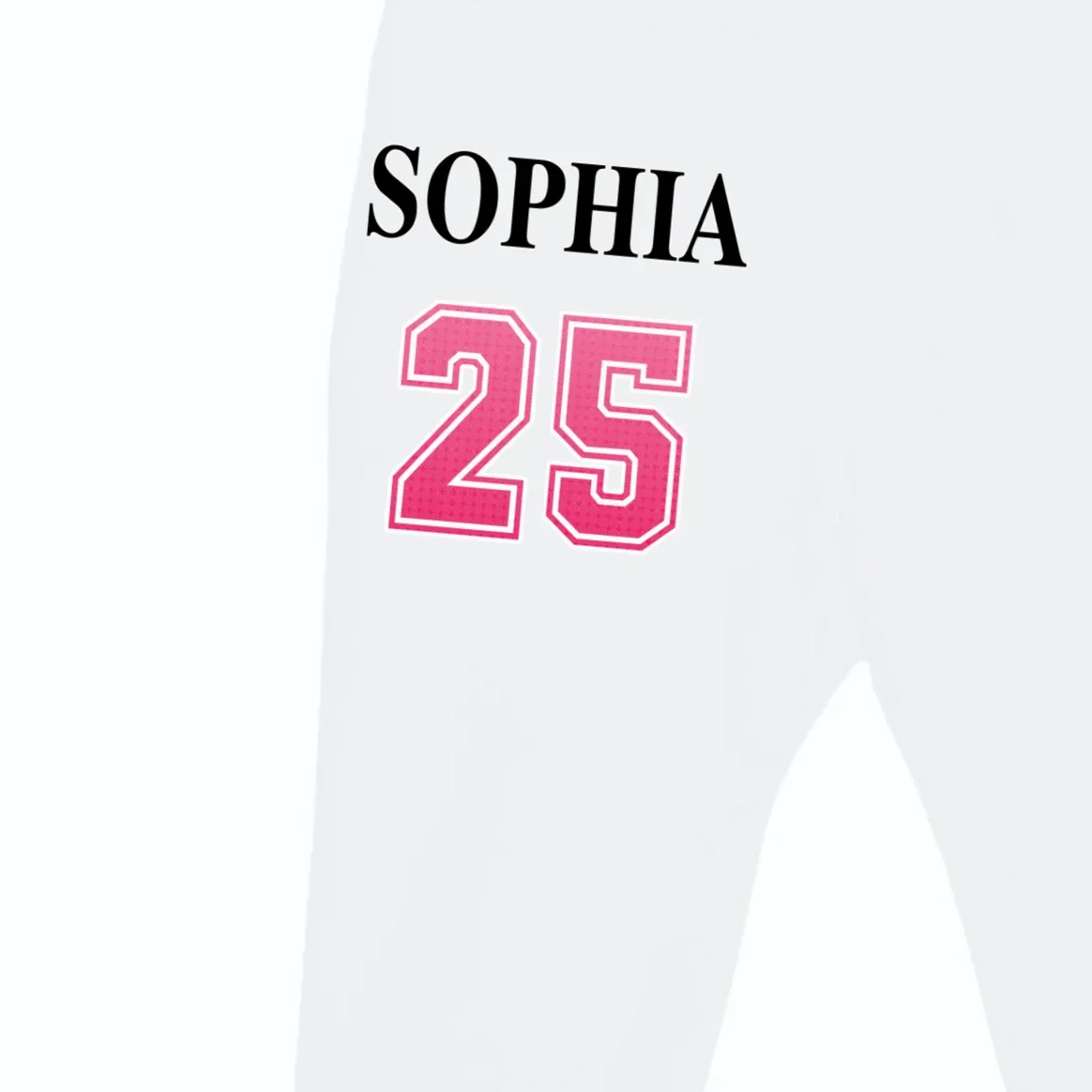 Custom Pink Out Volleyball Jersey - Personalized Name & Number Men's Sweatpants - Back - Close-up