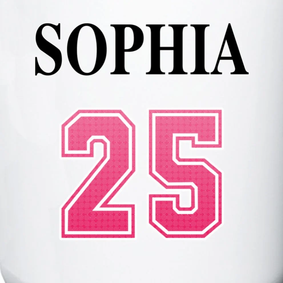 Custom Pink Out Volleyball Jersey - Personalized Name & Number 20oz Tumbler - Back - Close-up