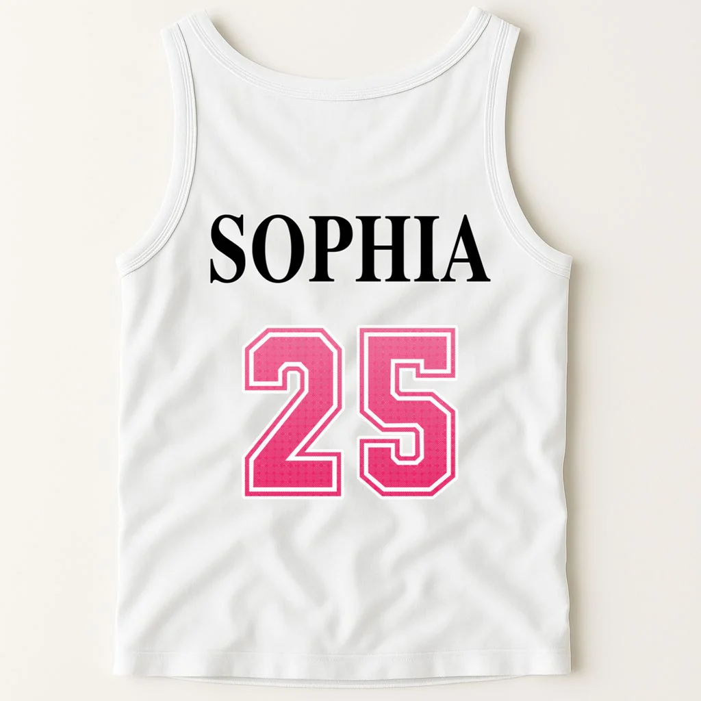 Custom Pink Out Volleyball Jersey - Personalized Name & Number Men's Tank Top - Back 1