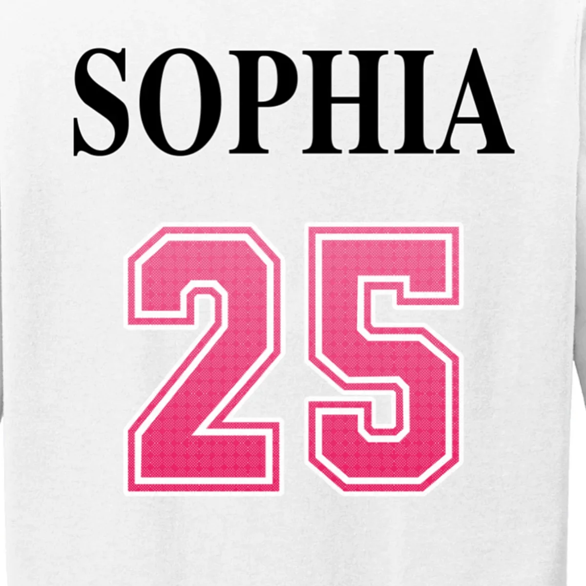 Custom Pink Out Volleyball Jersey - Personalized Name & Number Women's Long Sleeve Shirt - Back - Close-up