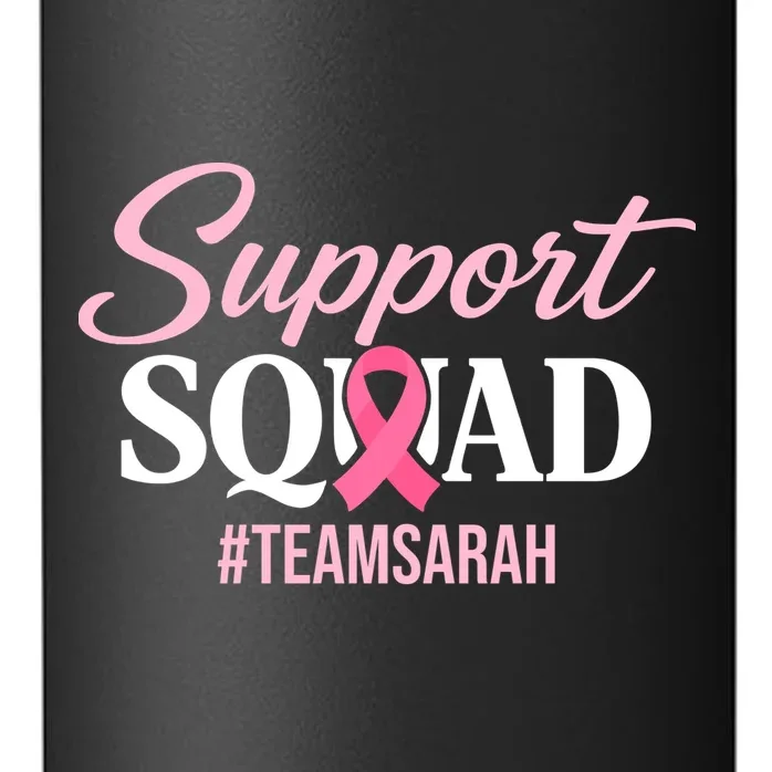 Custom Support Squad Breast Cancer Awareness 24oz Water Bottle - Front - Close-up