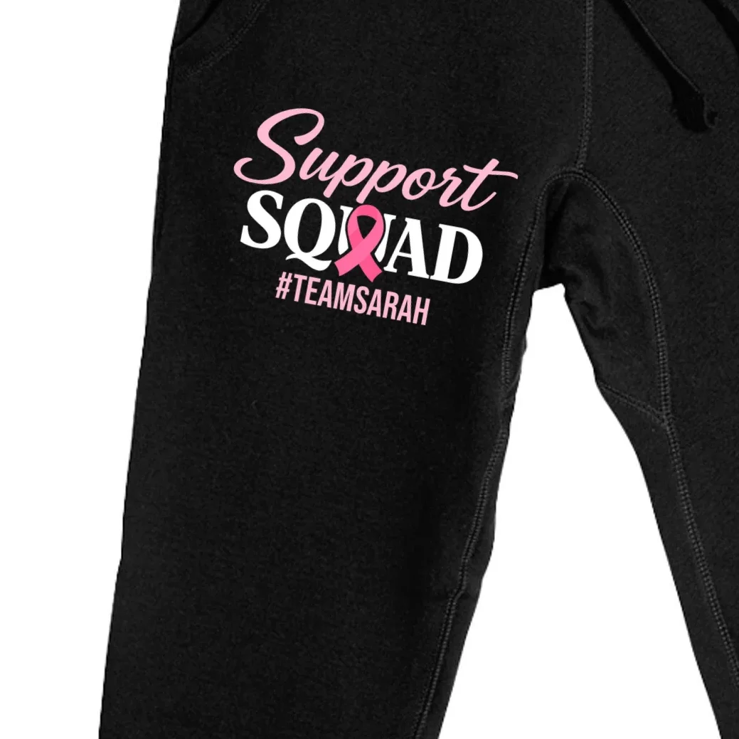 Custom Support Squad Breast Cancer Awareness Men's Sweatpants - Front - Close-up