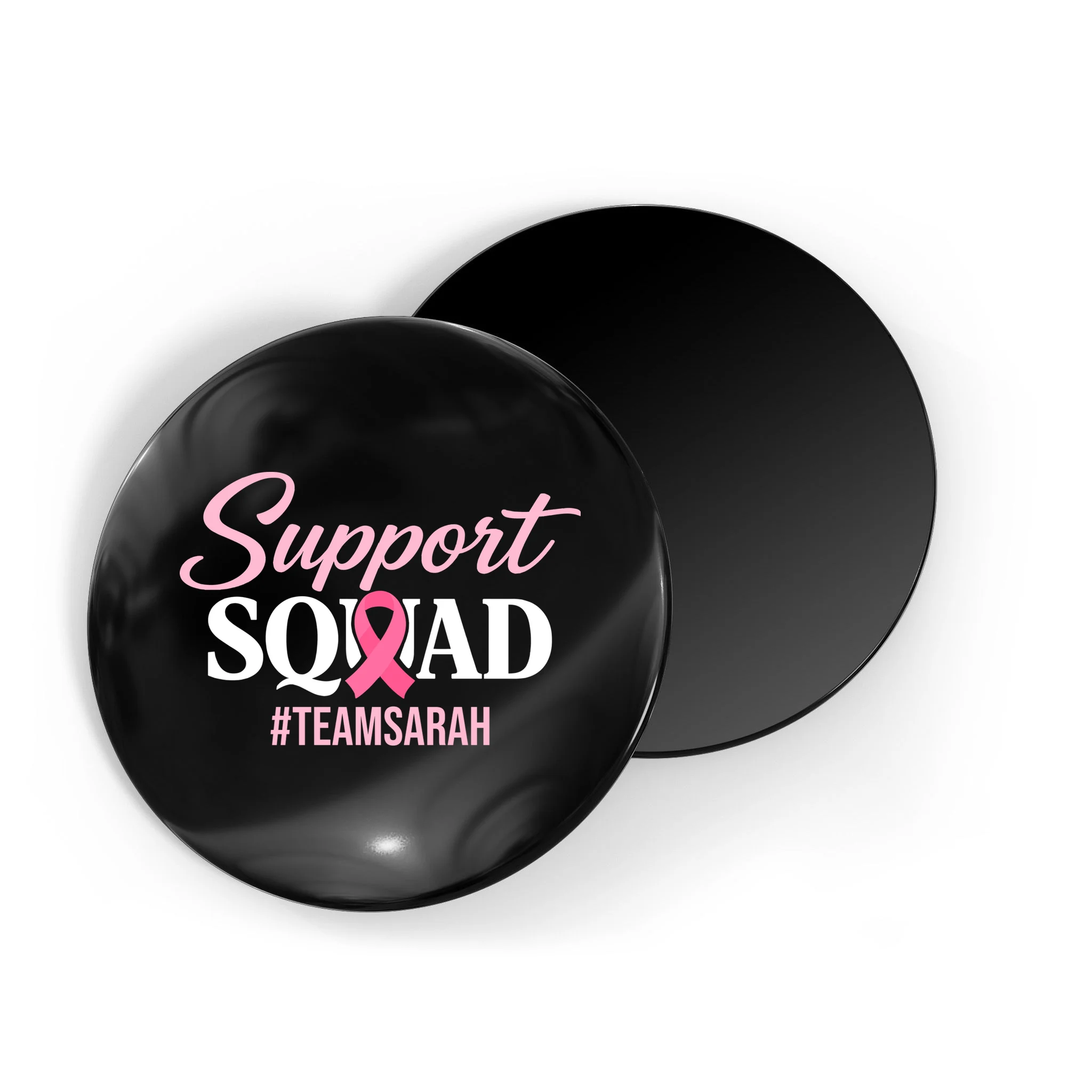 Custom Support Squad Breast Cancer Awareness Magnet - Front