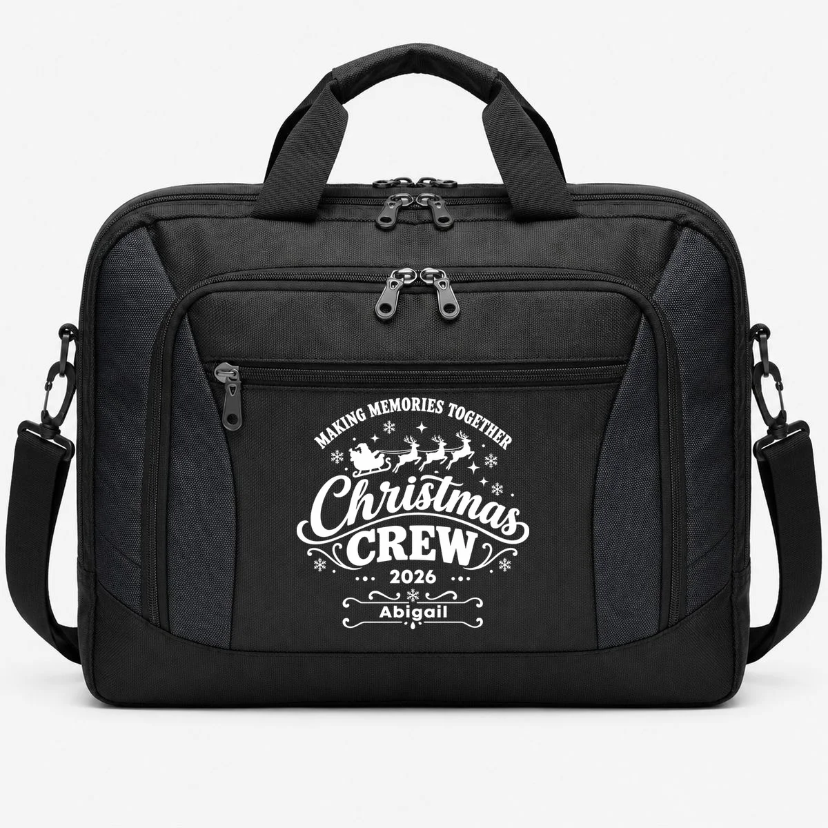 Custom Personalized Christmas Crew Briefcase - Front
