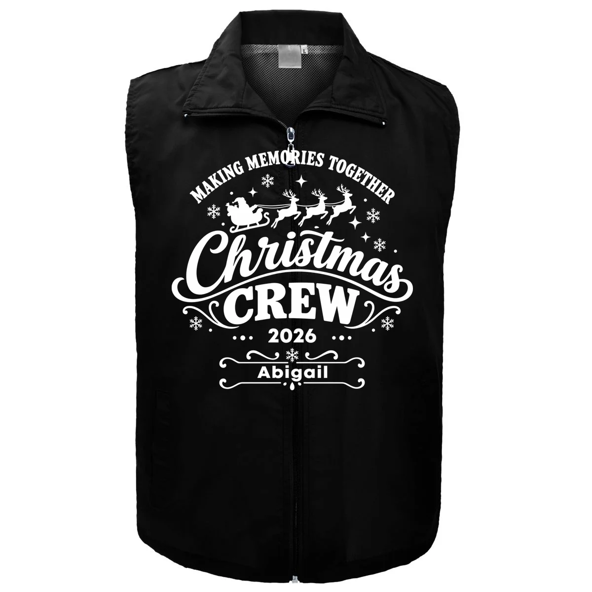Custom Personalized Christmas Crew Men's Vest - Front