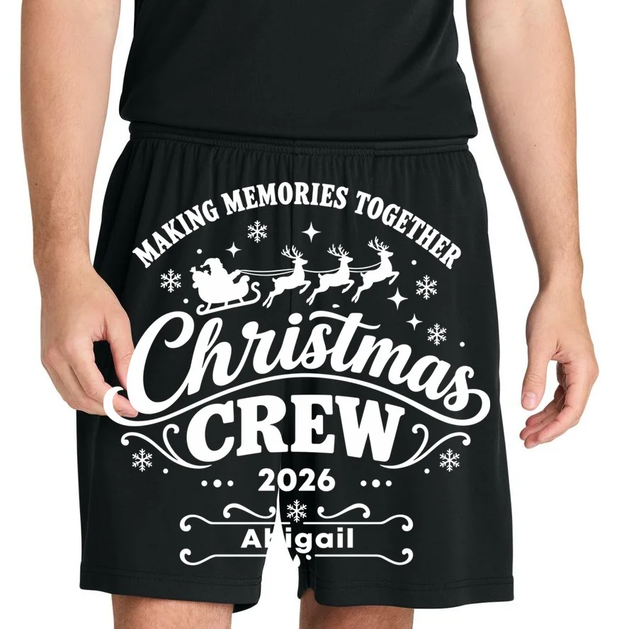 Custom Personalized Christmas Crew Men's Shorts - Front 1