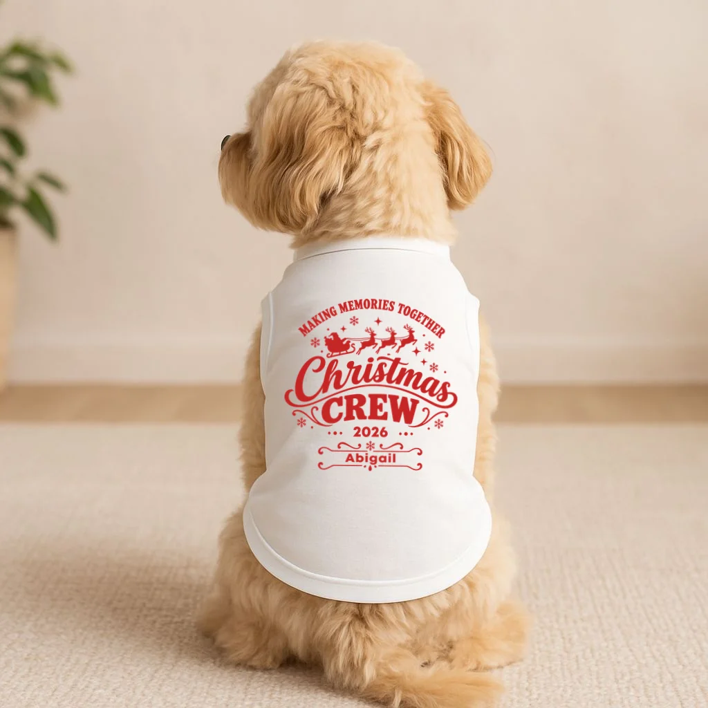Custom Personalized Christmas Crew Doggie Tank - Front 1