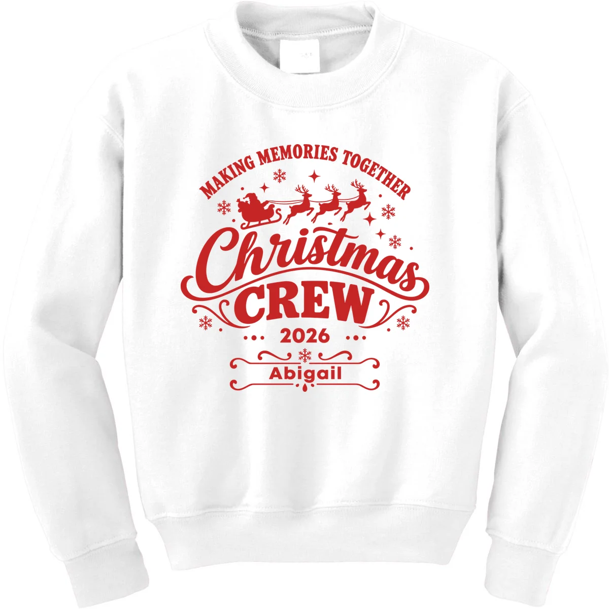 Custom Personalized Christmas Crew Kids Sweatshirt - Front