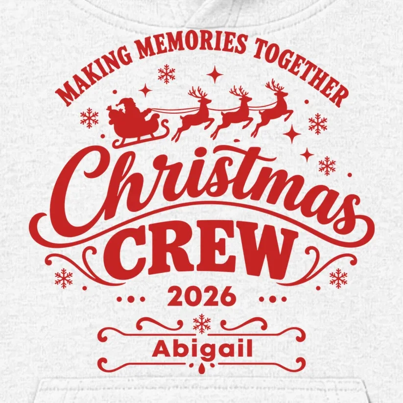 Custom Personalized Christmas Crew Kids Hoodie - Front - Close-up