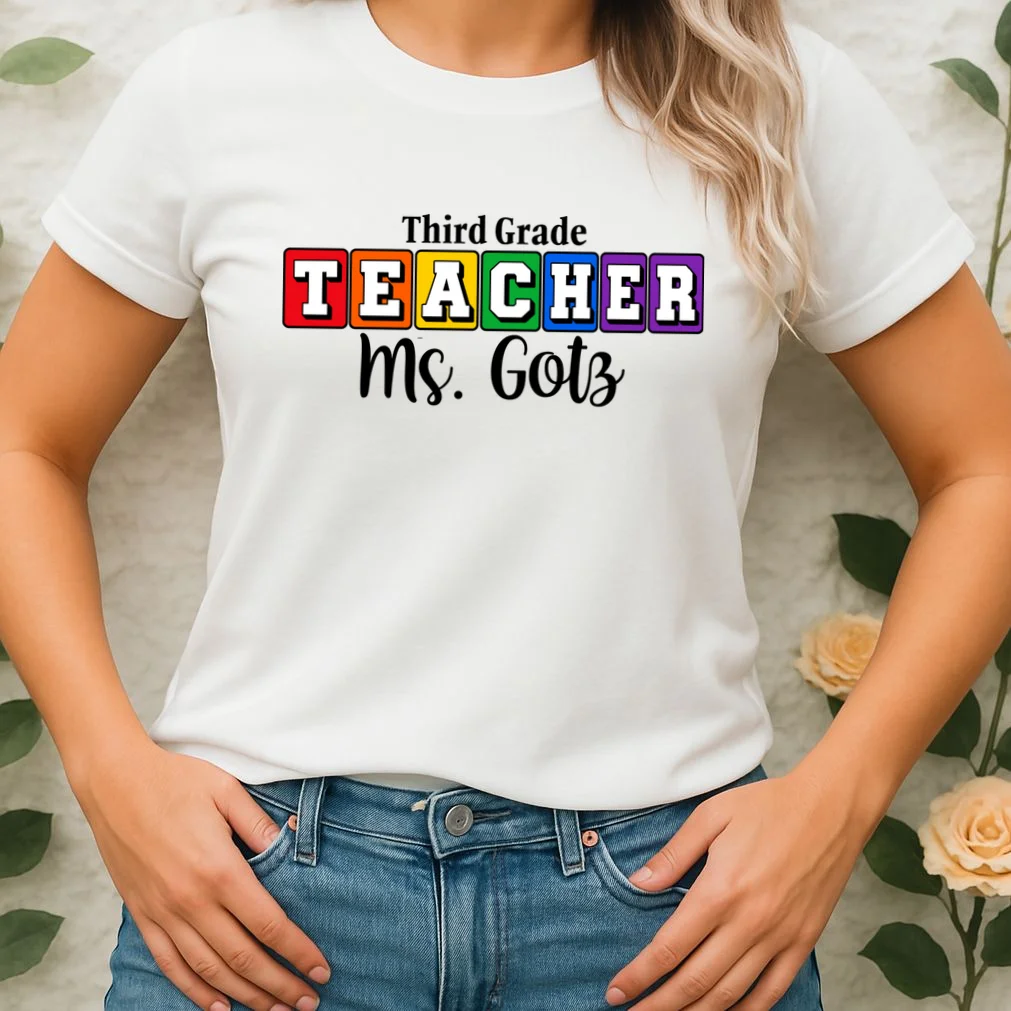 Custom Personalized Teacher Name Women's T-Shirt - Front 1